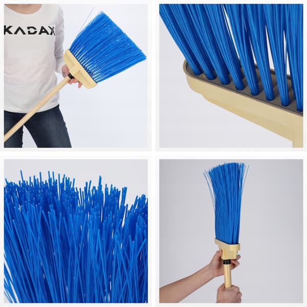 KADAX Gadekost, Fejemaskine med Træskaft, 35 cm