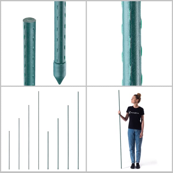 KADAX Växtstöd 180 cm tomatpinnar belagda 16 mm 5 st