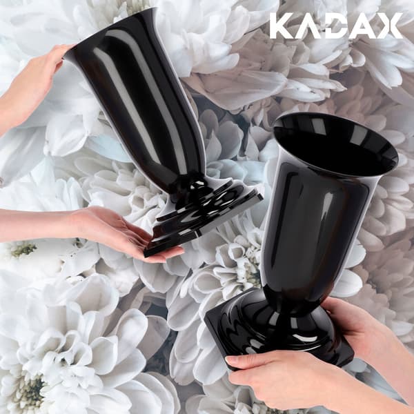 KADAX Vas Flaska För Kyrkogårdsgrav Gravsten Plast Svart 29cm Frostbeständig