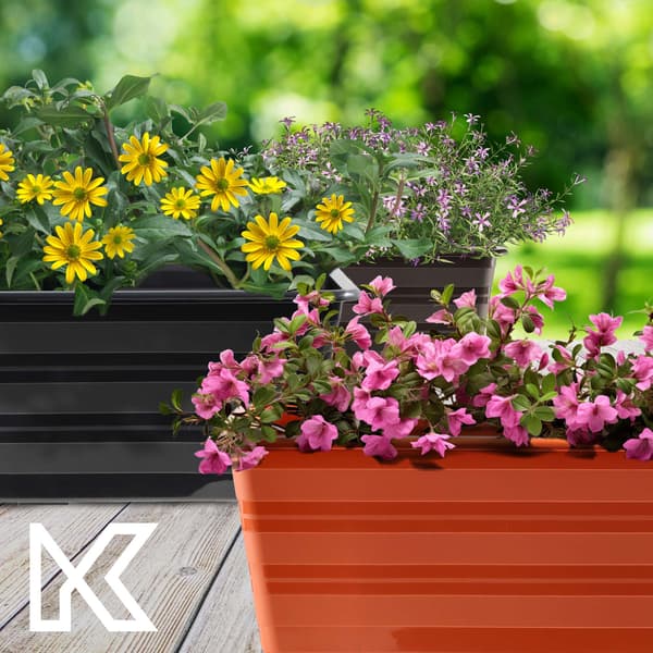 KADAX Balkonkasse 60 cm Urtepotte Urtepotte Balkon Terrakotta