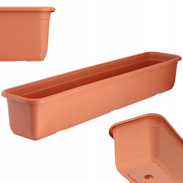 KADAX Balkonkasse Urtepotte 80 cm Plastik Aflang Urtepotte