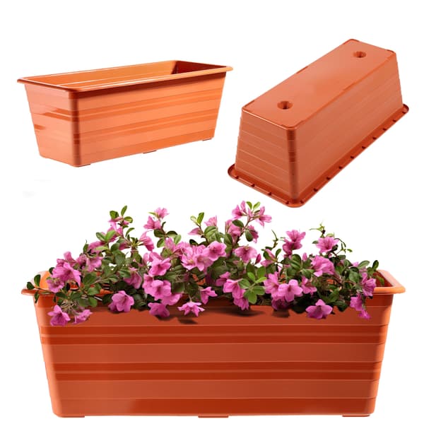 KADAX Balkonglåda 40 cm Blomkruka Blomkruka Balkong Terrakotta