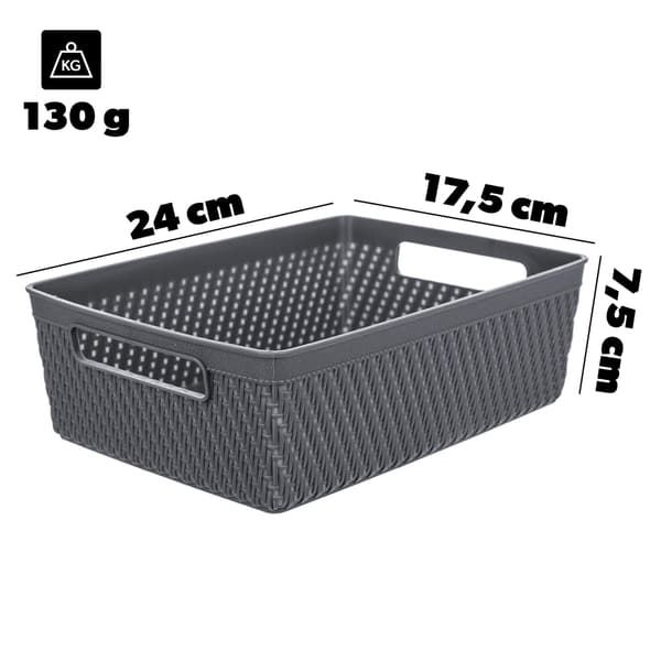 KADAX Korgorganisatör Förvaringslåda Universal 24x17,5 cm