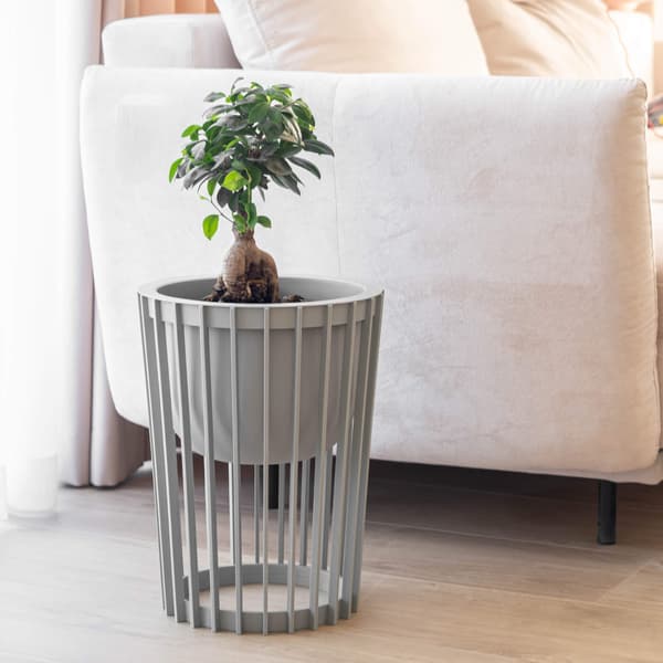 KADAX Loft Rund Urtepotteindsats, Grå 29 cm