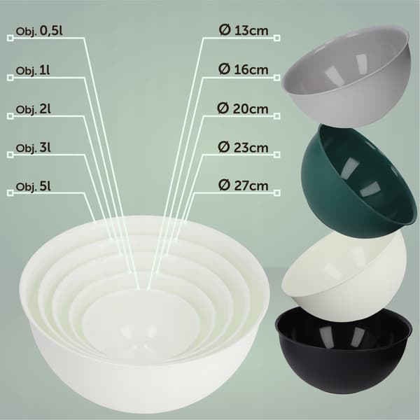 KADAX Plastskål 2L Fruktsalladsskål Liten Universal 20cm