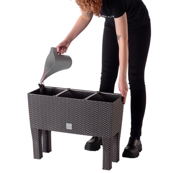 KADAX Urtepotte Haveplanter + Indsats Blomsterkasse på Ben Brun 60cm