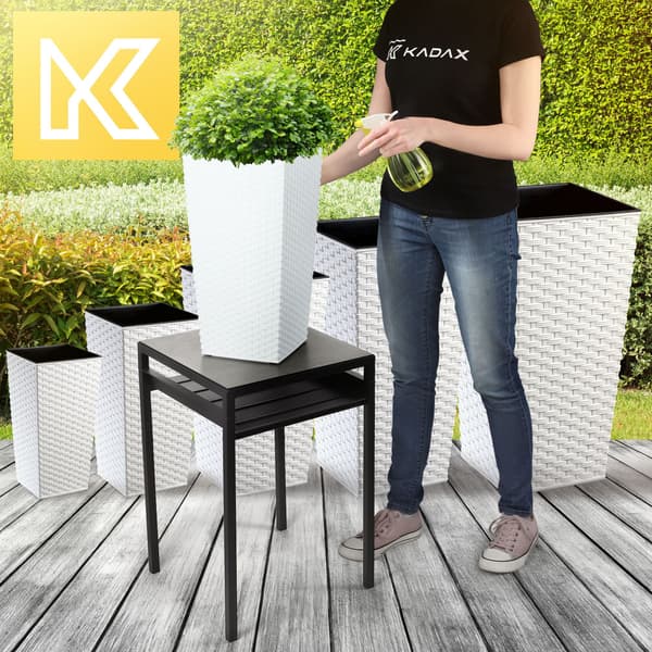 KADAX Blomkruka trädgårdskruka med blominsats stor hög 24x47 cm vit