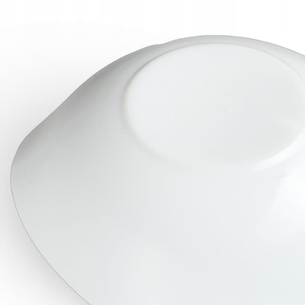 KADAX Salladsskål 19 cm Glasskålar för Soppa och Snacks Vit Set om 3