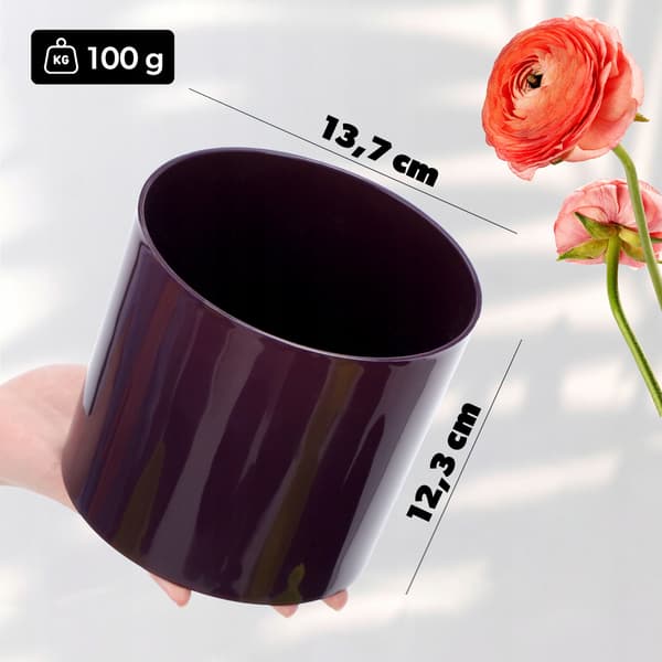 KADAX Urtepotte Rund Plantepotte Plastik 13,5 cm Lilla