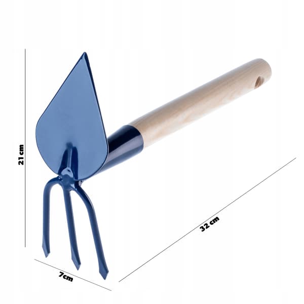 KADAX Trädgårdshacka för ogräsrensning med gaffel 7 cm liten 32 cm