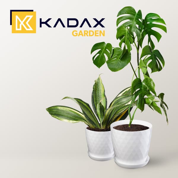 KADAX Plastblomkruka med stativ Blomkrukasskydd 30cm Vit Kadax