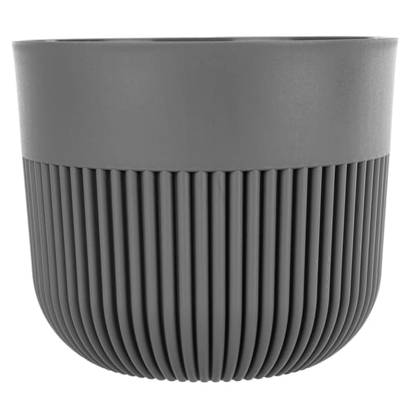 KADAX Blomkruka, Blomkruksskydd, 15 cm, Plast, Rund, Räfflad, Grå