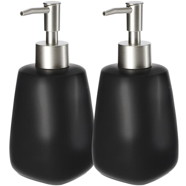 KADAX flydende sæbedispenser 400ml sort keramik 2 stk.