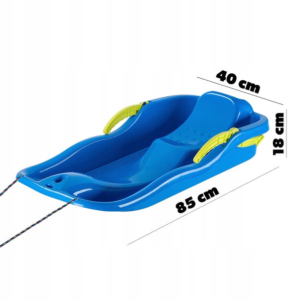 KADAX Bobslide med broms, plast, stor, med snöre