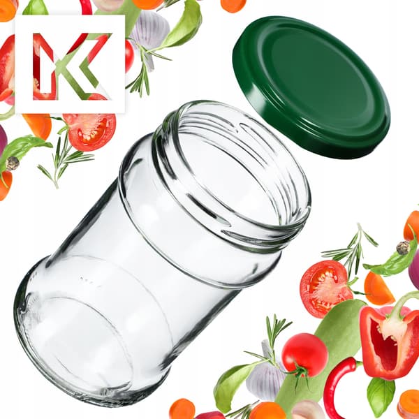 KADAX Seno purkit 315ml 50kpl 66mm + vihreät kannet