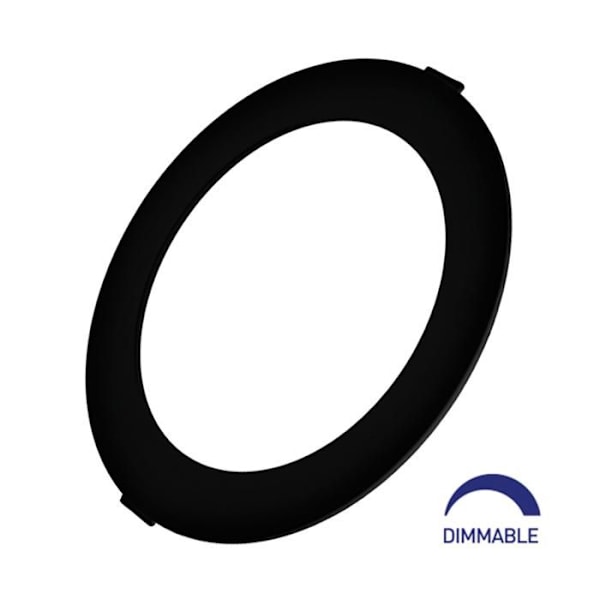 Dimbar LED-panel 18W 6500K 1800lm Svart IP40 Svart