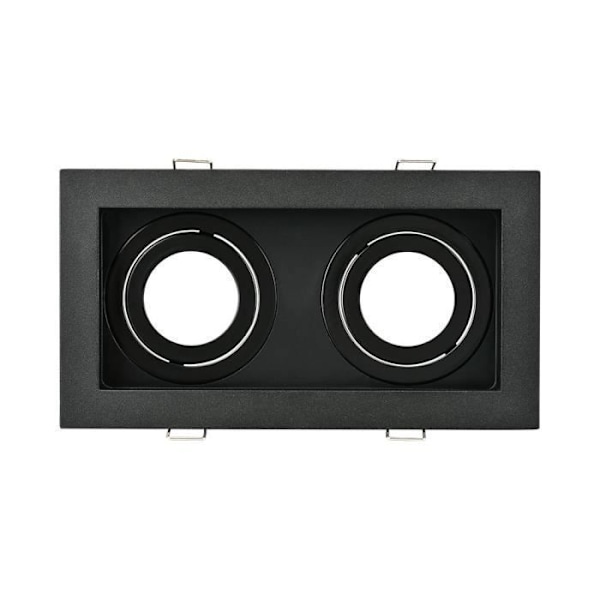 Understøtter 2x Beta R5 spotlights sort rektangel MR16 GU10/GU5.3 Svart