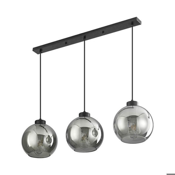 Dekorativ ophæng 3xE27 23W Røget glas – BV01-00052