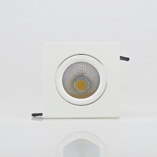 Spot LED fyrkantig vit 3W 2700K Vit