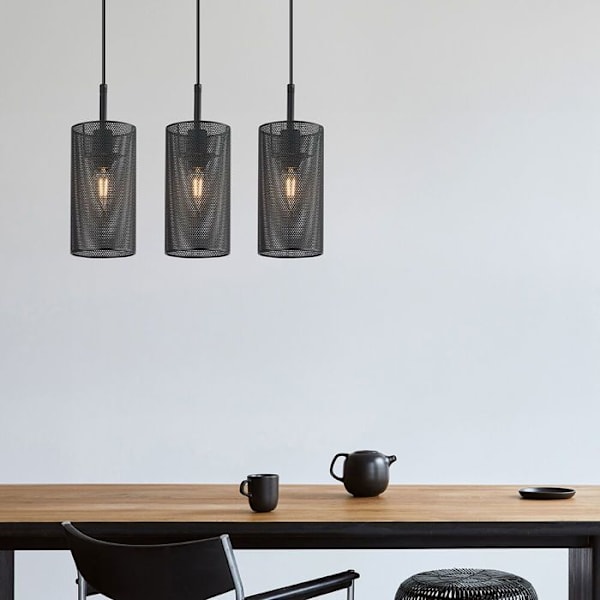 Dekorativ ophæng 3xE14 23W IP20 – Sort Svart