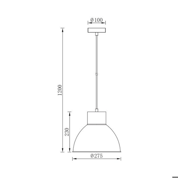 Dekorativ upphängning 1xE27 23W IP20 – Grön metall Grön
