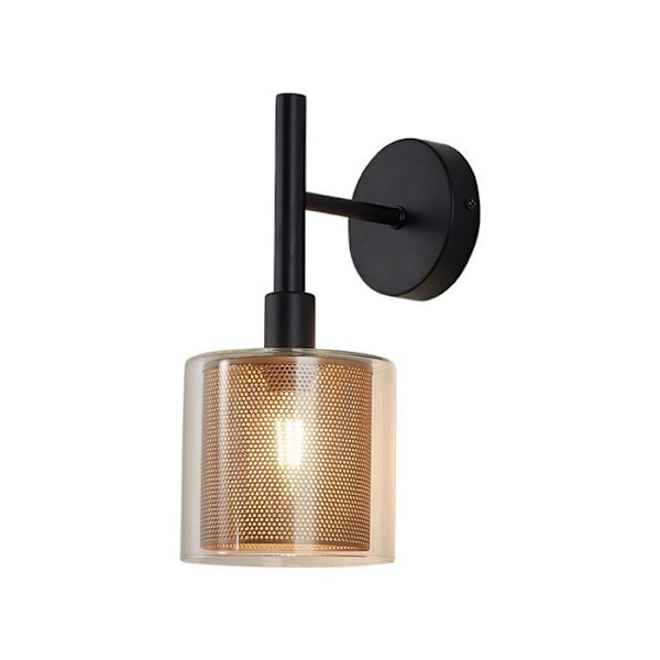Dekorativ väggapplik 1xE14 23W IP20 – Metall Svart