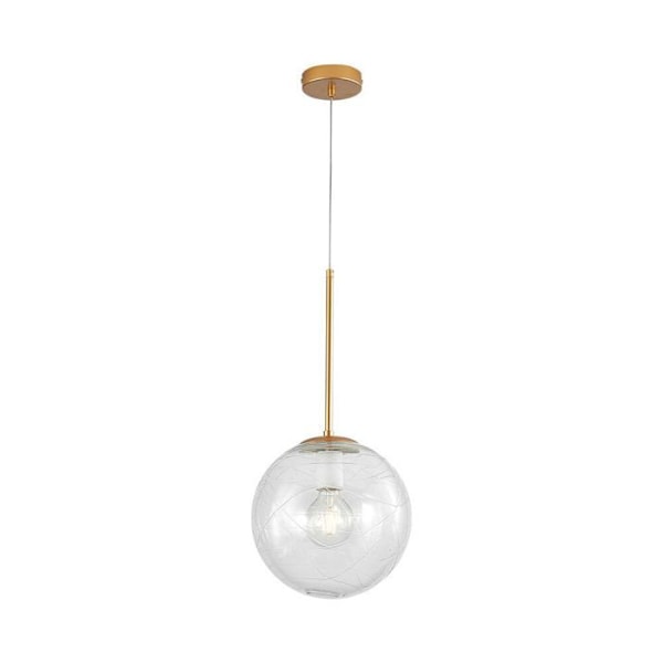 Dekorativ pendel G9 1x10W i glas og guldmetal gyllene