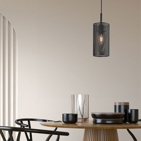 Suspension dekorativ 1xE14 23W IP20 – Sort Svart