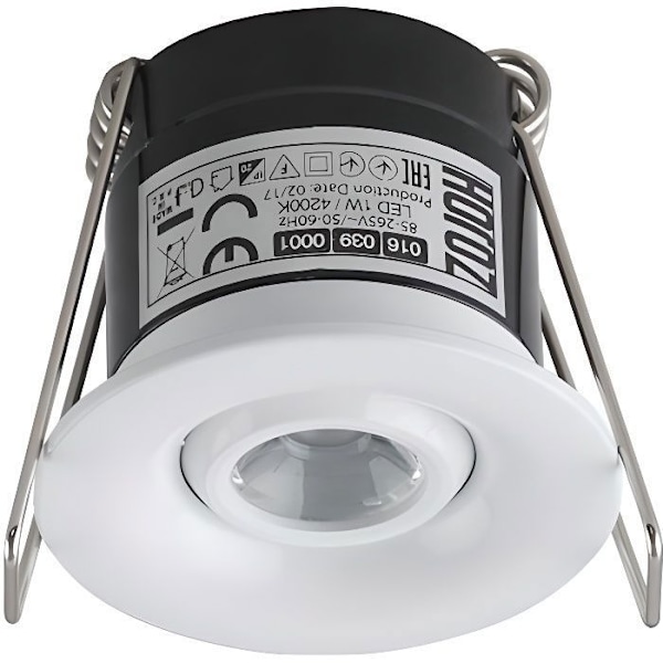Pieni pyöreä säädettävä LED-kohdevalo 1W (8W) 4200K Valkoinen Vit