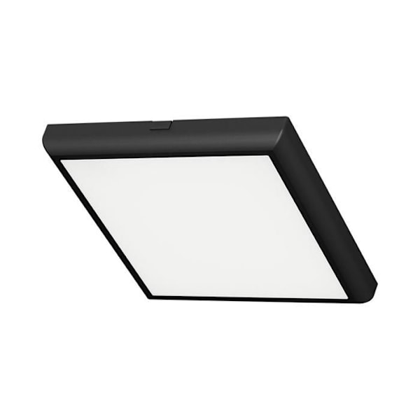 Indbygnings- eller påbygningssort LED-lampe sort 20W 3-i-1 kvadratisk Svart