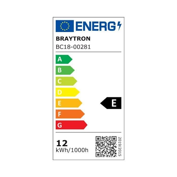 Oval væglampe LED 12W Sort 3i1 IP65 Svart