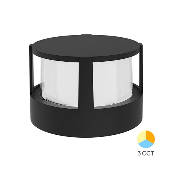 Pyöreä LED-seinävalaisin Braytron 15W 1450lm 3in1 Musta IP65 Svart