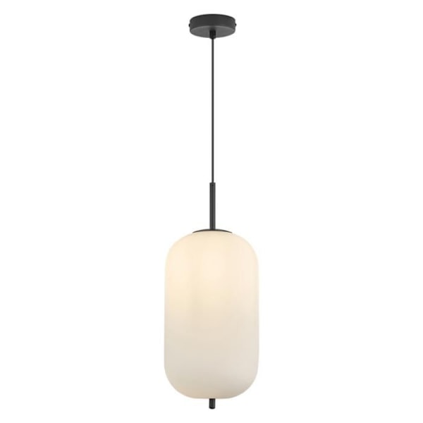 Opaalilasisylinteririippuvalaisin 23W IP20 E27 Halkaisija 200mm Svart