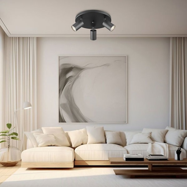 Spot LED Saillie 3xGU10 IP20 35W max – Svart Svart