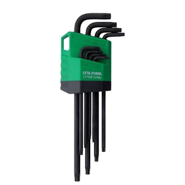 Spel av 8 invincible Torx-nycklar, CETAFORM, L lång arm