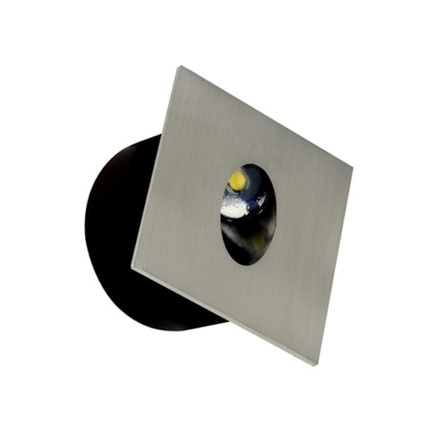 Spot LED - Matchrome - 3W - 4000K - Inbyggd - Metall 80x80mm Matt krom