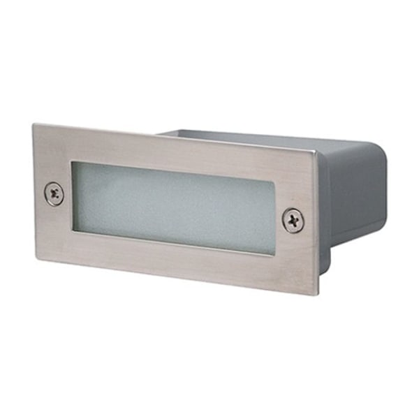 LED væglampe - Ikke specificeret - Rektangulær - 1.2W - IP54 - Aluminium, Rustfrit stål Grå
