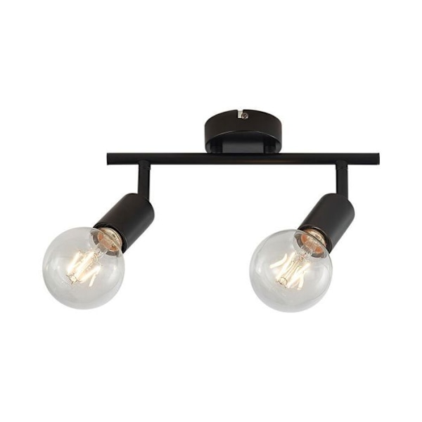 Dekorativ LED taklampa 2xE27 23W IP20 – Svart Svart