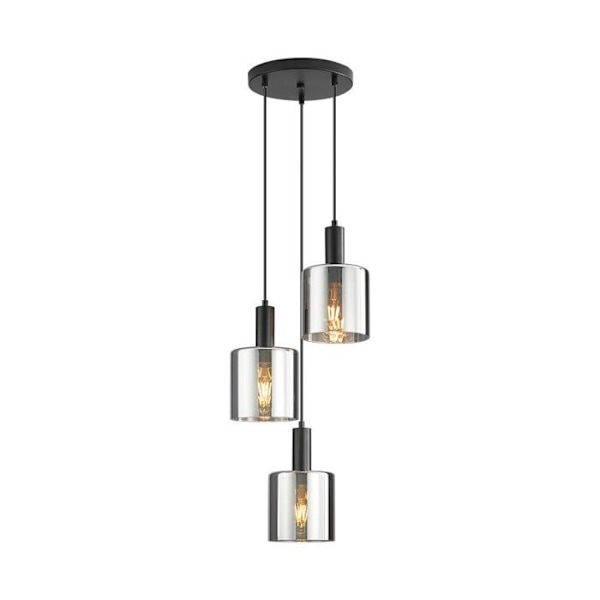 Dekorativ ophæng 3xE27 23W IP20 Røgfarvet glas – BV01-00071