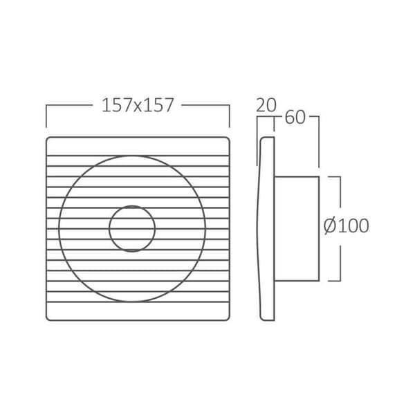 Ventilatorudtrækker Braytron 100mm BZ01-00010