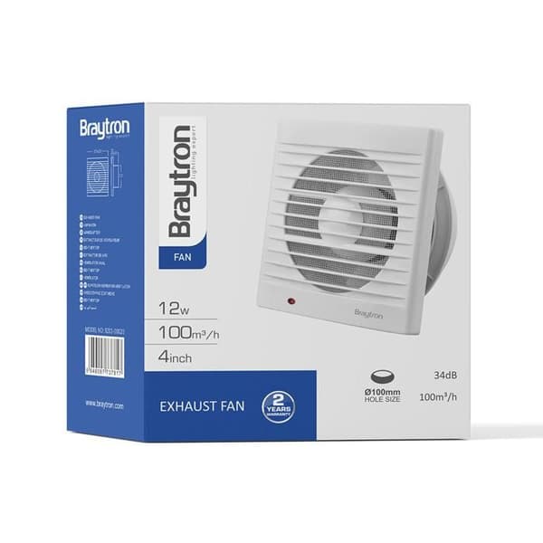 Ventilationsfläkt Braytron 100mm BZ01-00010