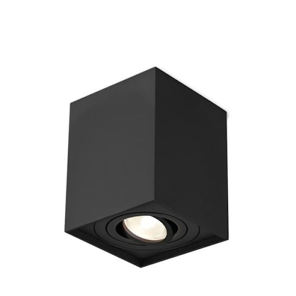 Taklampa i aluminium GAMA-8010E kvadratisk GU10 35W Svart Svart