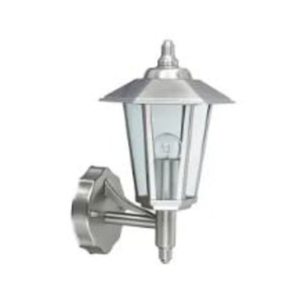 Applique Akasya-1 rustfrit stål 60W (Ekv. 12W FLC og 8W LED) Dim. 330x198x215mm Rostfritt stål