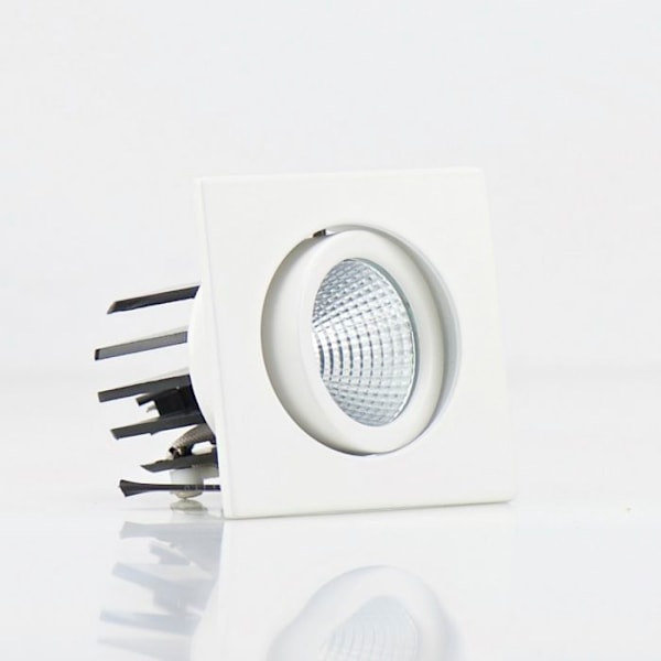 Spot LED fyrkantig vit 3W 2700K Vit