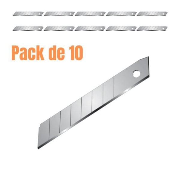 Förpackning med 10 knivblad L.108mm