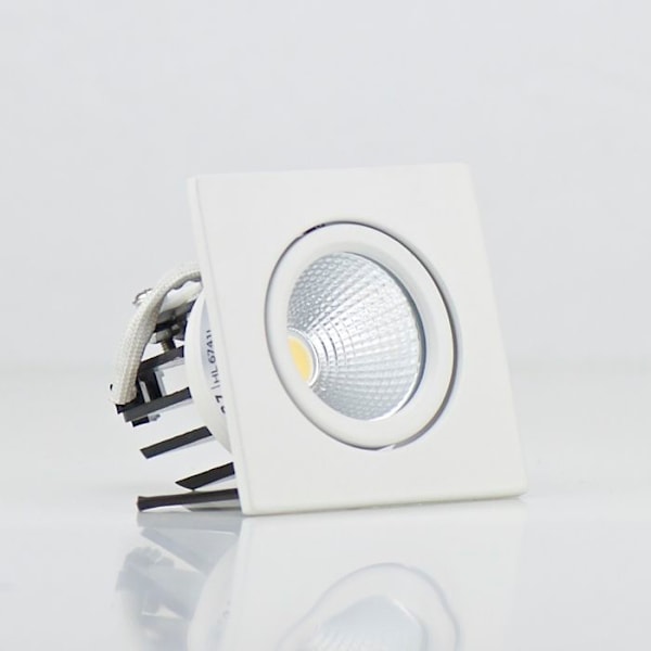 Spot LED fyrkantig vit 3W 2700K Vit
