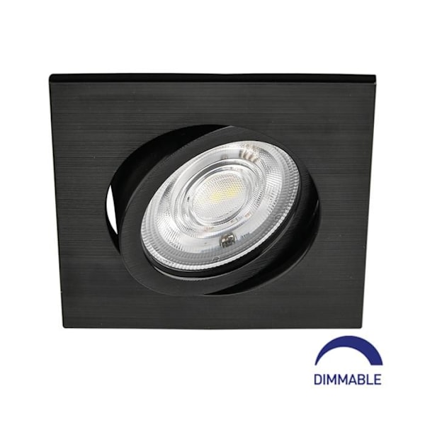 3in1 neliön muotoinen musta upotettu LED-kohdevalo 7W IP20 Himmennettävä Svart