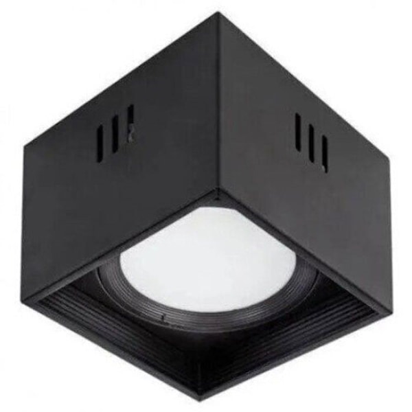 Fyrkantig LED-taklampa 15W 1050lm 4200K Svart Svart