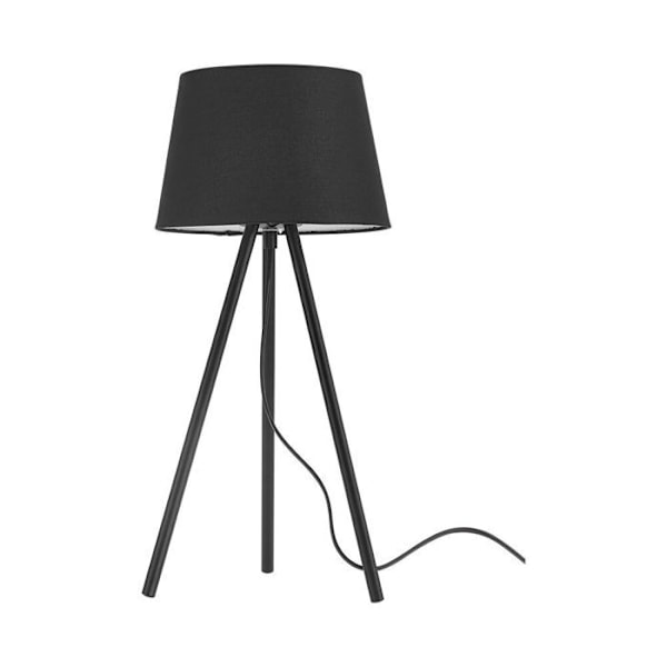 Dekorativ bordlampe 1xE27 23W IP20 – Sort Svart