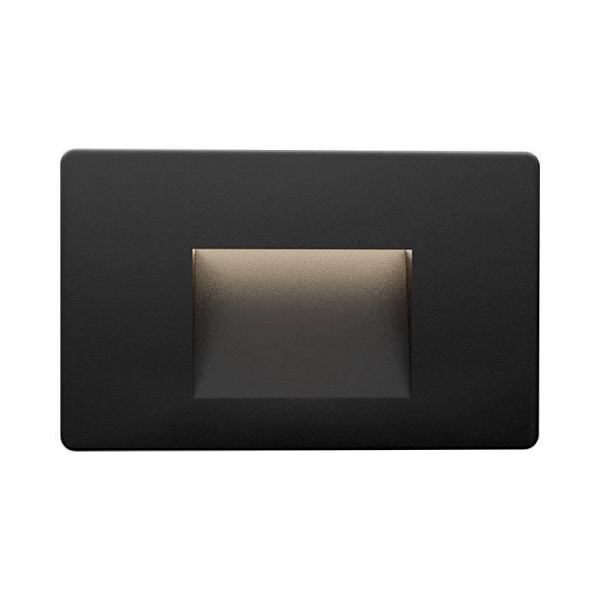 VEKTAB4 fyrkantig svart LED väggspotlight 3W 3000K IP65 Svart